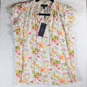 NWT Haver London Floral Print Women's Top